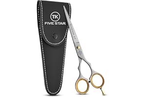 TK FIVE STAR SOLINGEN® Tornado Ciseaux de coiffeur extra tranchants de 15,2 cm pour homme et femme Pour cheveux fins et forts Acier inoxydable
