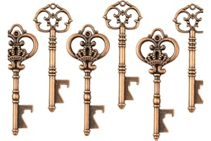 Makhry Misti 20 Apribottiglie Extra Large a Forma di Chiave Apribottiglie antiche in Rame - 2 Stili, 20 Apri Chiave (Rame Antico)