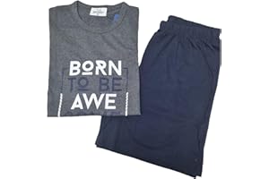 Luga Pigiama Uomo Estivo Cotone Mezza Manica E Pantaloncino Girocollo Cotone