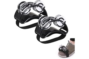 BUTYEAK Foot Tambourine, Fuß Tamburin, Foot Percussion, Fußtamburin mit Stahljingles, Fuß Metal Shaker Tamburin, Percussion Instrumente Cajon Schlagzeug Zubehör, Foot Tambourine für Jingle Bell Zubehör, 2Pcs