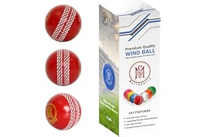 Mozi Sports Wind Cricket Balls - Indoor & Outdoor Soft Training Cricket Balls for Skills Coaching Practice