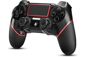 RCCBOOST REKBOO Mando inalámbrico para PS4, Joystick Gamepad para PS4/Slim/Pro con Doble Motor de Vibración | Batería 600mah | Panel Táctil | Altavoz Audio Jack 3.5mm(Rosa)