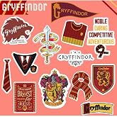 Ms Major Selection Harry Potter - Gryffindor Sticker Seti | Laptop Notebook Telefon Etiket