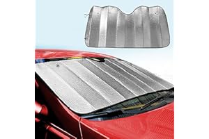 GEMINI_MALLL Gemini_mall Universal Large Silver Car Windscreen Windshield Sun Shade Heat Reflective Windshield Visor Front Window UV Block 140 * 70 cm (140 * 70 cm)