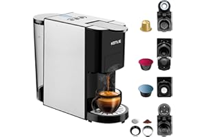 KOTLIE 5 in 1 Macchina da caffè, per Nespresso Original/per Lavazza a modo mio/per Dolce Gusto/ESE(44 mm)/Caffè in polvere(AC-513F)