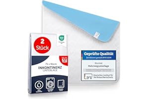 ‎BLUMTAL Blumtal® Inkontinenzunterlage waschbar 75x90 cm - Betteinlage für Babys - OEKO-TEX zertifizierte Inkontinenz Bettunterlage für Babys - Bettunterlage wasserdicht - Inkontinenzauflage 75x90 cm - 2er Set