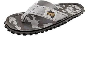 Gumbies Modell Original | Schwarz/Grau| Zehentrenner Damen/Herren Schuhe Zehentrenner Sandale