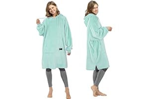 Catalonia Classy vestaglia donna invernale, felpa coperta indossabile, felpa calda, felpa vestito di pile, coperta con maniche cappuccio, Regalo per donna, adolescenti, fidanzata, moglie