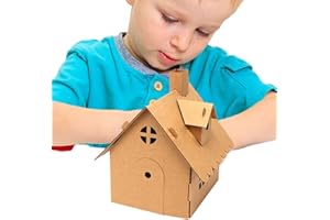 JINGAN Casetta di Cartone, Forte di Cartone per Bambini, Giocattoli di Carta Crisp KT Board, Fai-da-Te, coltiva la concentrazione, l'immaginazione e l'abilità Pratica Decor Scrivania per Bambini