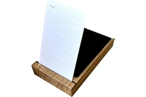 Pulto To Do: Kartenhalter für 50 To Do Karten (7,5x12,5cm) | Eichenholz mit magnetischer Metalldeckplatte | Produktivitätsplaner für Büro, Home Office & Alltag
