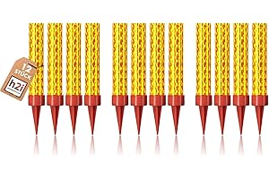 h2i 12 Stück je 30 Sek XXS Pack Eissterne Eisfontäne Sprühkerze für Verlobung-Hochzeit-Geburtstag Jugend-Party-Tisch-Feuerwerk Deko für Kuchen Torten Flaschen eissterne Feuerzeug