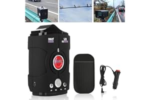 JRPRSC Speed Camera Detectors for Cars Uk: 360 Degree Radar Detectors for Cars - Real Time Vehicle Speed Alert System - Voice Alerts Quick Reaction Enhanced Vehicle Safety (Black)