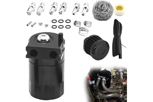Oil Catch Can, universell oljeavskiljare för motorluft, oljeavskiljare bil, 300 ml aluminium, oljetömningsbehållare med luftf