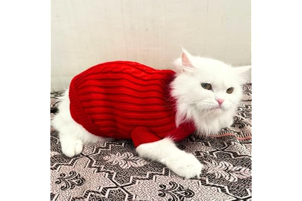 Lulala Dog Winter Sweater Warm Woolen Pet Sweater for Puppies & Kittens Soft, Comfortable & Stylish Cold Weather Clothing for Cats & Small Dogs