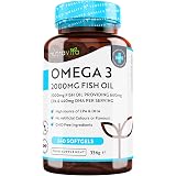 OMEGA 3 2000mg Olio di Pesce MADE IN ITALY Rock The Protein® ○ 360 Capsule  SoftGel 360mg EPA e 240mg DHA per Dose Integratore Fish Oil Omega 3 Capsule  Ricche di Acidi