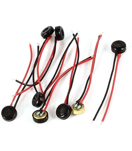 Microphones à Condensateur Électret Sourcing Map - 8 Pcs 6x2.2 Mm - Pour MP3 Et Circuits Audio