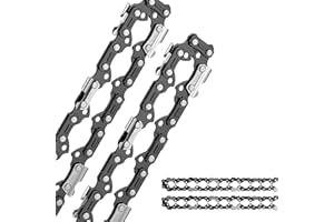 AICOYA Lot de 2 X 50cm Chaînes 0.325" 76 Maillons d'Entraînement 1.5mm 058