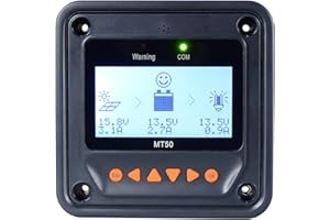 EPEVER Remote Control Meter MT50 for MPPT Solar Charge Controller LCD Display Monitoring Setting Reading for Tracer-AN, Triron-N, XTRA Series Controller (MT-50 Remote Meter)
