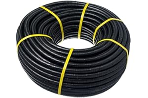 MJCC Tubo corrugato 25 mm 25 m【IGNIFUGO】 Non propagatore di fiamma • Tubi corrugati flessibili per cavi elettrici • 25 metri • PVC di qualità