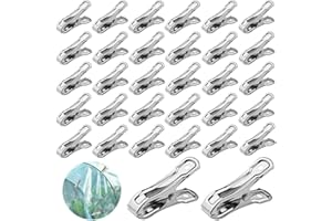 SAIJIAN 50 Pezzi Clip per Serra in Acciaio Inossidabile Clip per Pellicola per Tunnel per Rete Mollette per Vestiti