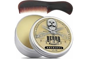 THE BEARD AND THE WONDERFUL Moustache Cire de moustache (boîte de 15 ml) et mini peigne de poche combo avec le manuel ultime (français non garanti)
