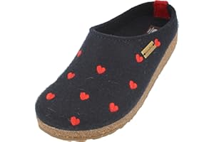 HAFLINGER Grizzly Cuoricini Filzpantoffel Hausschuh Kork