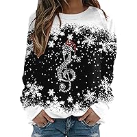 Dresswel Women Christmas Tree Sweatshirt Xmas Jumper Pullover Blouse Long Sleeve Shirt Graphic Tops