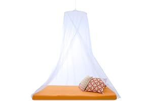 ‎SUMKITO Sumkito Mosquito Net, Fly Screen, Bed Curtain, Canopy, Insect Net, Double Bed, Single Bed, White