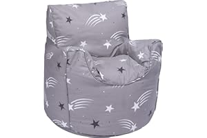 Ready Steady Bed Poltrona per bambini, pouf, comoda mobilia per bambini, morbida e sicura per bambini, per sala giochi, sedia ergonomica (stelle cadenti)