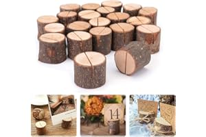 NETUME Kartenhalter Holz Menükartenhalter Tischkartenhalter Holz, 20 Stück Platzkartenhalter Memohalter - Fotohalter Aus Kartenhalter Fotohalter Menükarten Halter für Hochzeit Deko