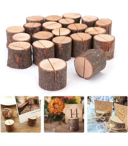 10-100 pezzi in legno nome di nozze segnaposto portafoto tavolo