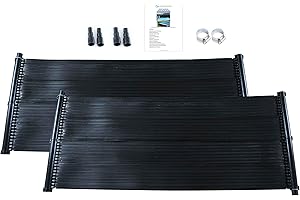 LOWENERGIE Solar Thermal Swimming Pool Heating Mat Hot Water Free Energy Saving Sun Pool Heater Kit Warm. Mat only (2, 0.66 x 1.5M)