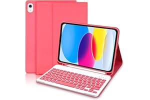 tititinita for iPad 10th Generation Case with Keyboard 10.9 inch 2022, Keyboard for iPad 10th Generation, Slim Smart Case with Detachable Keyboard and Pencil Holde for iPad 10th Gen Keyboard (Pink)