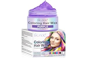 QUROMOJY Cire Colorante Cheveux pour Homme Femme Enfants,Teinture Cheveux,Coloration Cire de teinture capillaire Temporaire colorée pour Fêtes,Halloween ou Cosplay (La couleur violette)