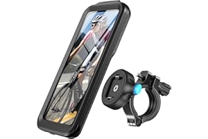 SPORTLINK Support Telephone Velo - Universel Métal Support Telephone Moto Étanche 【360°Rotation/200km/h Antichoc】【1S Libération】Scooter Trotinette Guidon Sportive pour iPhone Samsung 6-6,8" Smartphone