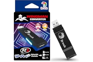 Brook Wingman XE 2 Converter - Adaptador de Controlador inalámbrico Dos en uno para PS, Consolas Switch y PC, soporta Turbo Ajustable Remap, Color Azul