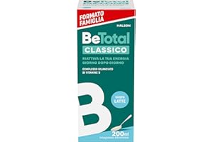 Be-Total Classico Integratore Alimentare di Vitamina B Riattiva l’Energia, Riduce la Stanchezza, Supporta il Sistema Immunitario, Bambini 3+ e Adulti, Gusto Latte, 200ml
