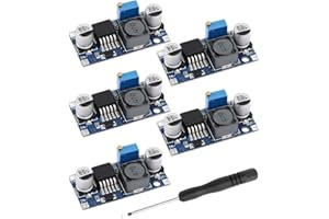 RIIEYOCA Convertisseur DC-DC Buck, Régulateur de Tension Adjustable 3.2-35V vers 1.25-34V Jusqu'à 2A, Module d'Alimentation Abaisseur DIY (Lot de 5)