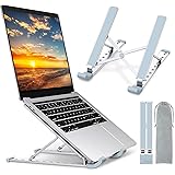 Babacom Laptop Stand, Portable Laptop Cooling Desk Holder, 9-Levels Adjustable Notebook Riser Mount, Aluminum Ventilated Comp