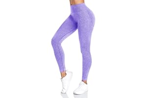 Yaavii Women Yoga Leggings Seamless High Waisted Tummy Control Yoga Pants for Gym Running Workout