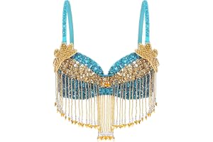 ranrann Dam topp magdans crop top bh orientalisk dans glitter glitter fransad bh danskläder