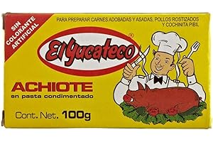 El Yucateco Achiote Lot de 4 paquets de pâte 100 ml