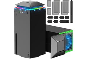 Ventilador de refrigeración mejorado para consola Xbox Series X, control automático y manual Gorixer AI, ventilador de velocidad ajustable con filtro de cubierta antipolvo y 7 luces RGB, sistema de