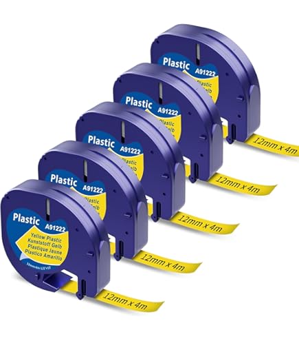 Cruxer Colour Direct - Cintas De Plástico Compatibles Con Dymo 91204, Negro Sobre Verde, 12 Mm X 4 M, Compatible Con Dymo LetraTag LT100H LT100T LT110T QX50 XR XM 2000 Plus, 4