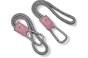 Tanndesign Lot de 2 crochets universels pour poussette avec mousqueton – Porte-sac « Pit » en PET recyclé – Crochet de sac pour sac à dos, sac à langer et sac à provisions – 8 mm d'épaisseur, 60 cm de