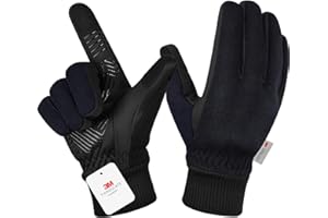 BIKINGMOREOK 3M Thinsulate Winter Gloves - Men & Women, -10°F Thermal, Touchscreen, Anti-Slip, Cycling, Skiing, Running, Hiking, Driving, Outdoor Sports