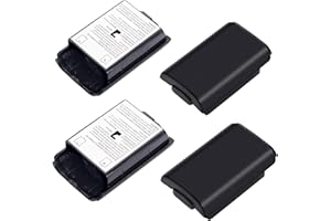 FINERA2022 Replacement Battery Pack Cover for Microsoft Xbox 360 Wireless Controller, 4 Pack Black