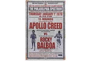 HAPPOW Motivierendes Vintage-Poster, Motiv: Rocky Balboa vs Apollon, dekoratives Gemälde, Leinwand, Wandkunst, Dekoration für Zuhause, Schlafzimmer, Dekoration, Poster, 30 x 45 cm