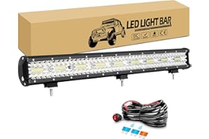 RIGIDON Barra Led 65 cm 26 pulgadas 540W barras de luz de trabajo con 12V Kit de cableado, largo alcance luminosas Iluminación Luces Conducción para off road camión tractor coche todoterreno suv 4x4