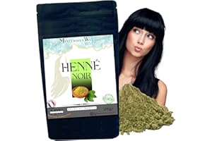 MYSTERIOUS WAY Henna Haarfarbe, pflanzlich, 200 g, Pulver – Tönung mit Reflex – gegen Haarausfall – Glanzpflege gegen Läuse und Schuppen | natürliche Pflanzen (schwarz)